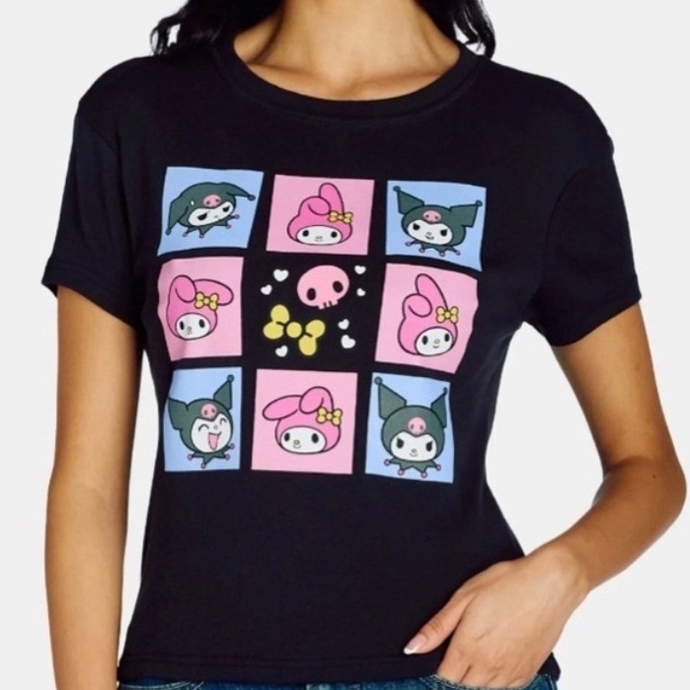 My Melody and Kuromi Women's XL Cotton Graphic Tee with Short Sleeves NWT